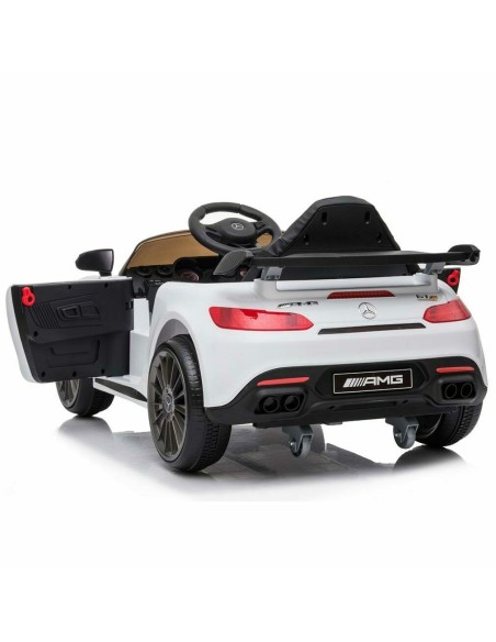 Electric car For Kids Mercedes Benz AMG GTR 12V White LAMLT915-B Linea Paggio | Futurartshop.com