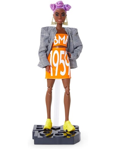 Barbie - BMR1959 Bambola Afroamericana Snodata con Capelli Viola MATGNC46 Mattel | Futurartshop.com