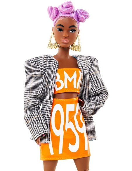 Barbie - BMR1959 Bambola Afroamericana Snodata con Capelli Viola MATGNC46 Mattel | Futurartshop.com