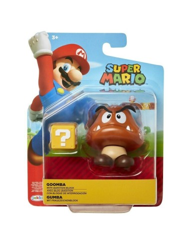 Super Mario - Personaggio Goomba with question block JAK68518/40084-4 Jakks Pacific | Futurartshop.com