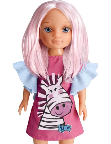Nancy Bambola un giorno di colore capelli rosa GIO700014792/31368 Famosa | Futurartshop.com
