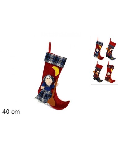 Calza Befana 40 cm 4 varianti DUE72971 Futurart | Futurartshop.com