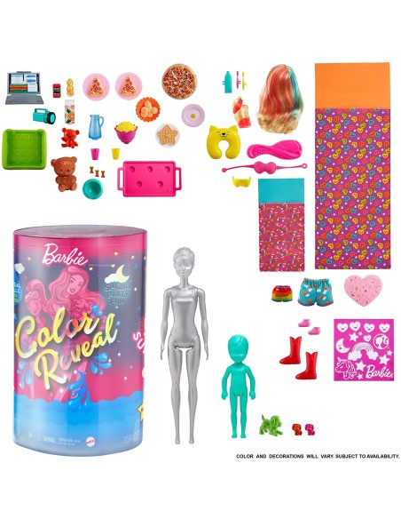Barbie - Color Reveal a Pajama Party with more than 50 Surprises MATGRK14 Mattel | Futurartshop.com