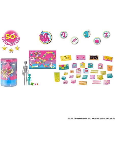 Barbie - Color Reveal Pigiama Party con oltre 50 Sorprese MATGRK14 Mattel | Futurartshop.com