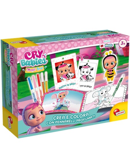 Cry Babies Create with Colors and markers, scented LIS83466 Lisciani | Futurartshop.com