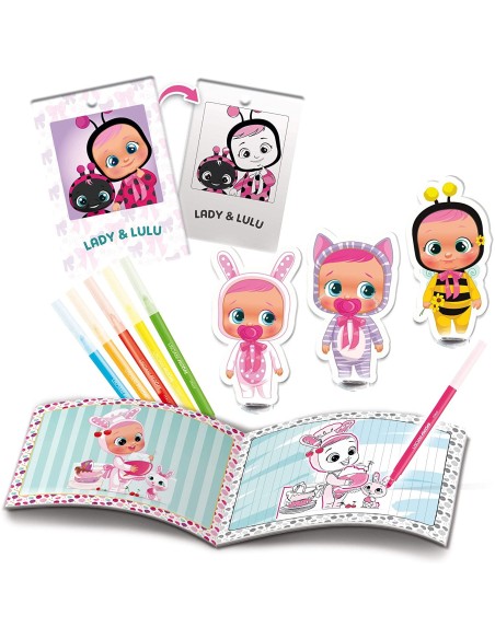 Cry babies Set Creates with Colors and markers fluorescent LIS83473 Lisciani | Futurartshop.com
