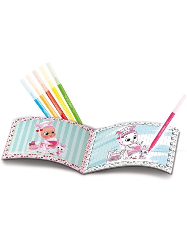 Cry babies Set Creates with Colors and markers fluorescent LIS83473 Lisciani | Futurartshop.com
