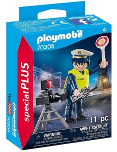 PlayMobil 70305 - Policier avec une vitesse de la Caméra PLA70305 Playmobil- Futurartshop.com