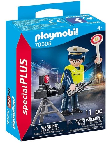 PlayMobil 70305 - Policeman with a speed Camera PLA70305 Playmobil | Futurartshop.com