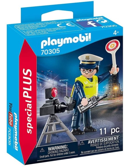 PlayMobil 70305 - Poliziotto con Autovelox PLA70305 Playmobil | Futurartshop.com