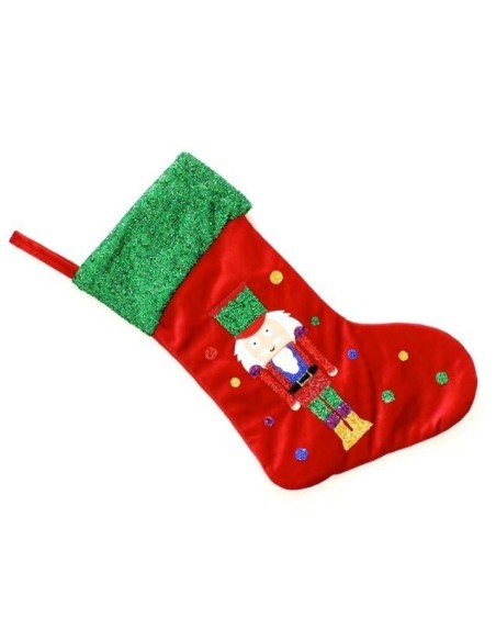 Calza Befana with toy Soldier glitter DUE89060 Futurart | Futurartshop.com