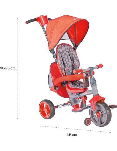 Triciclo Strolly compact rosso MON25192 Mondo | Futurartshop.com