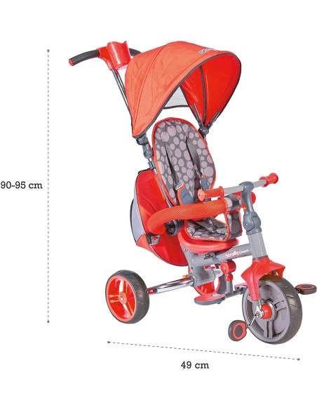 Triciclo Strolly compact rosso MON25192 Mondo | Futurartshop.com