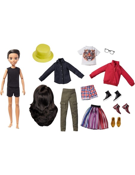 Creatable - Doll Deluxe brown hair TOYGND50/GKV47 Mattel | Futurartshop.com