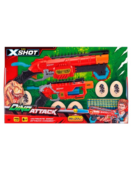 X-Shot Dino Attack Guns combo pack with 48 darts TOY4859 Zuru | Futurartshop.com