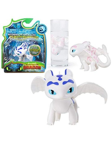 Dragons Mini Drago Bioluminescente - Lightfury TOY6045465-4 Spin master | Futurartshop.com