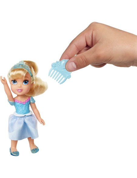 Disney Princess Mini Bambola Cenerentola con fermaglio TOY71134 Jakks Pacific | Futurartshop.com