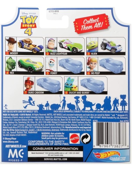 Hot Wheels Car Toy Story 4 - The Alien TOYGCY52/GCY55 Mattel | Futurartshop.com