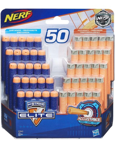 Nerf N-strike Elite confezione 50 dardi Elite e Accustrike TOYC3543EV20 Hasbro | Futurartshop.com