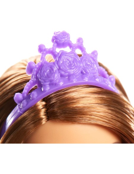 Barbie Princess Bambola con capelli castani e abito fuxia TOYDMM06/GGJ95 Mattel | Futurartshop.com