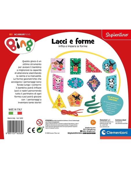 Sapientino Bing gioco Lacci e Forme CLE16282 Clementoni | Futurartshop.com
