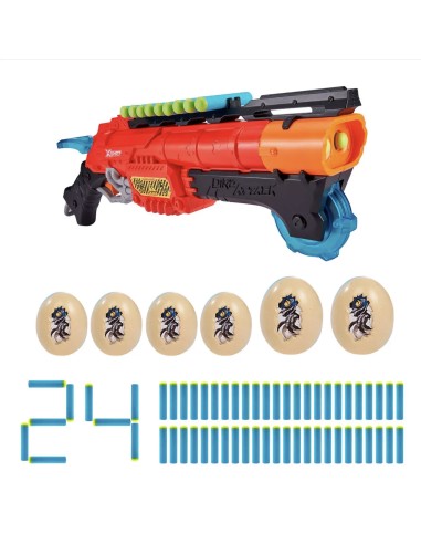X-Shot Dino Pistola Attack Claw hunter con 24 dardi TOY4861 Zuru | Futurartshop.com
