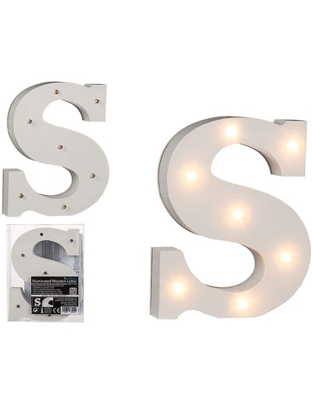 Lettera S in Legno con LED OTB57/6092 Out of The Blue | Futurartshop.com