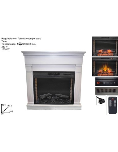 Electric Fireplace Heater Led DUE96272 Futurart | Futurartshop.com