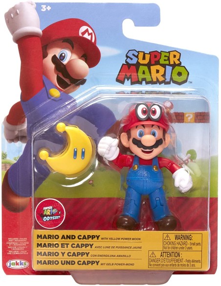 Super Mario Character - Mario and Cappy with Yellow Power moon JAK40134 Jakks Pacific | Futurartshop.com