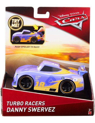 Disney Cars - Vehicle crush and race car, Danny Swervez turbo racers TOYFYX39/FYX43 Mattel | Futurartshop.com