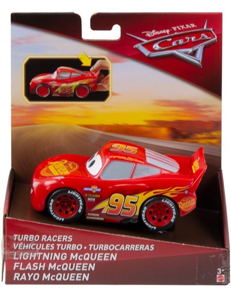 Disney Cars - Veicolo schiaccia e sfreccia auto Saetta McQueen turbo racers TOYFYX39/FYX40 Mattel | Futurartshop.com