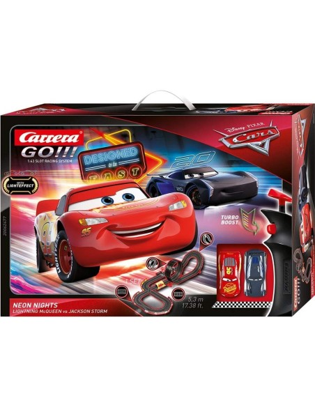 Disney Cars - Track Cars neon nights Lightning and Jackson STA20062477 Carrera go | Futurartshop.com