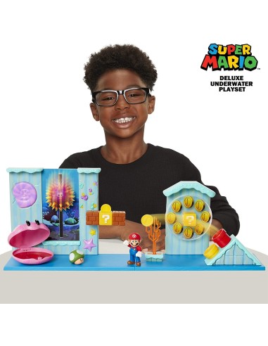 Super Mario - Playset Deluxe Underwater JAK40025 Jakks Pacific | Futurartshop.com