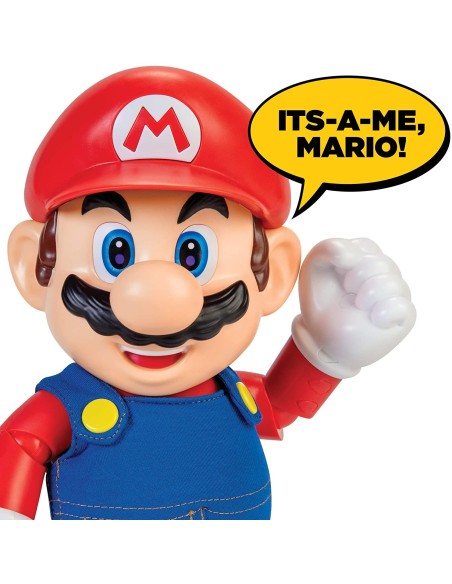 Super Mario Personaggio parlante in inglese lingua originale 30 centimetri JAK40430 Jakks Pacific | Futurartshop.com