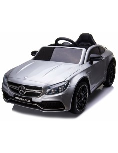 Electric car for kids Mercedes-Benz AMG C63 S coupe silver metallic 12V LAMLT896SILVER Linea Paggio | Futurartshop.com