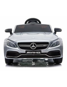 Auto elettrica per bambini Mercedes-Benz AMG C63 S coupé argento metallizzato 12V LAMLT896SILVER Linea Paggio | Futurartshop.com 2