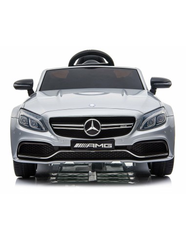 Electric car for kids Mercedes-Benz AMG C63 S coupe silver metallic 12V LAMLT896SILVER Linea Paggio | Futurartshop.com