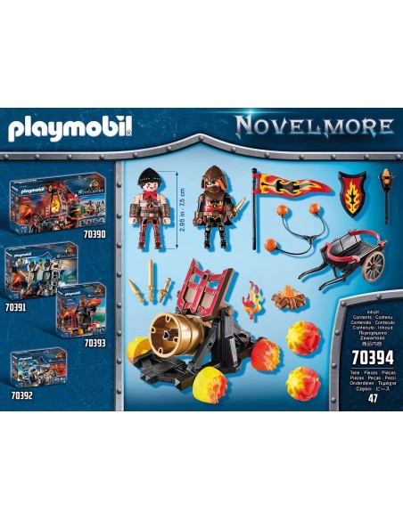 Playmobil Novelmore 70394 - Cannone spara lava di burnham con ruote infuocate PLA70394 Playmobil | Futurartshop.com