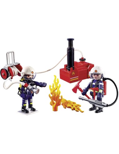 PlayMobil City 9468 - the Team of Fire Fighters with Water Pump PLA9468 Playmobil | Futurartshop.com