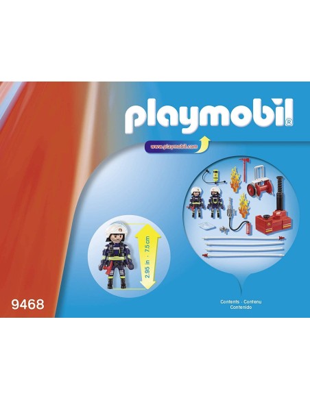 PlayMobil City 9468 - Squadra dei Vigili del Fuoco con Pompa d'Acqua PLA9468 Playmobil | Futurartshop.com