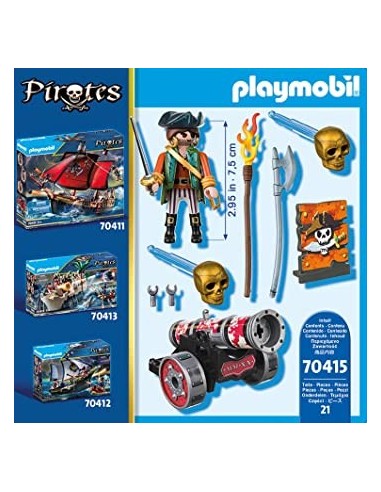 PlayMobil Pirates 70415 - Pirata con Cannone PLA70415 Playmobil | Futurartshop.com