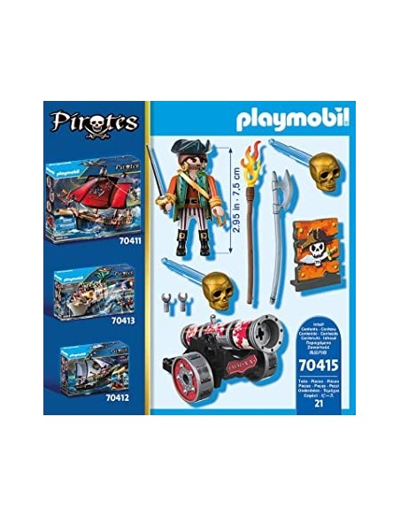 PlayMobil Pirates 70415 - Pirata con Cannone PLA70415 Playmobil | Futurartshop.com