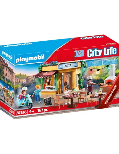 PlayMobil City Life 70336 - Pizzeria con Giardino PLA70336 Playmobil | Futurartshop.com