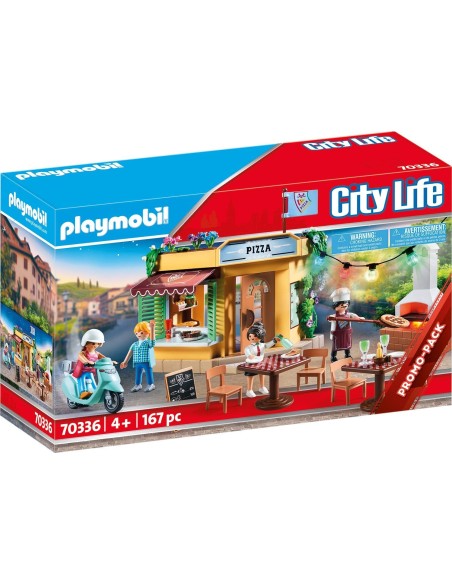 PlayMobil City Life 70336 - Pizzeria con Giardino PLA70336 Playmobil | Futurartshop.com
