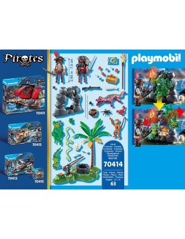 PlayMobil Pirates 70414 - Nascondiglio del Tesoro dei Pirati PLA70414 Playmobil | Futurartshop.com