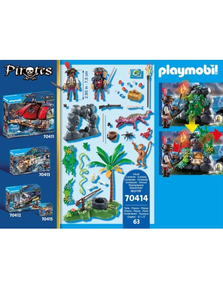 PlayMobil Pirates 70414 - Hiding place of Pirate Treasure PLA70414 Playmobil | Futurartshop.com