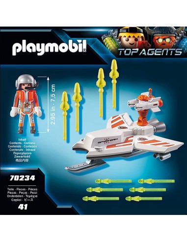 PlayMobil Top Agents 70234 - Slitta volante dello spy team PLA70234 Playmobil | Futurartshop.com