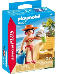 Playmobil 70300 - Woman on vacation with beach chair PLA70300 Playmobil | Futurartshop.com