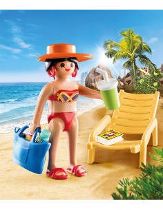Playmobil 70300 - Woman on vacation with beach chair PLA70300 Playmobil | Futurartshop.com 2