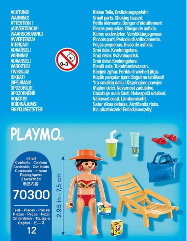 Playmobil 70300 - Donna in vacanza con sedia a sdraio PLA70300 Playmobil | Futurartshop.com